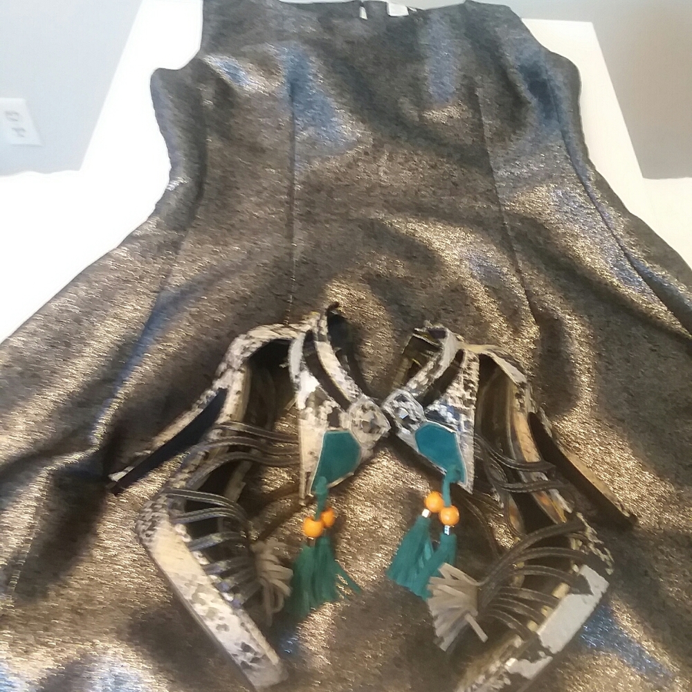 NWT! BAR III - Silver metallic mini dress. - Picture 7 of 7